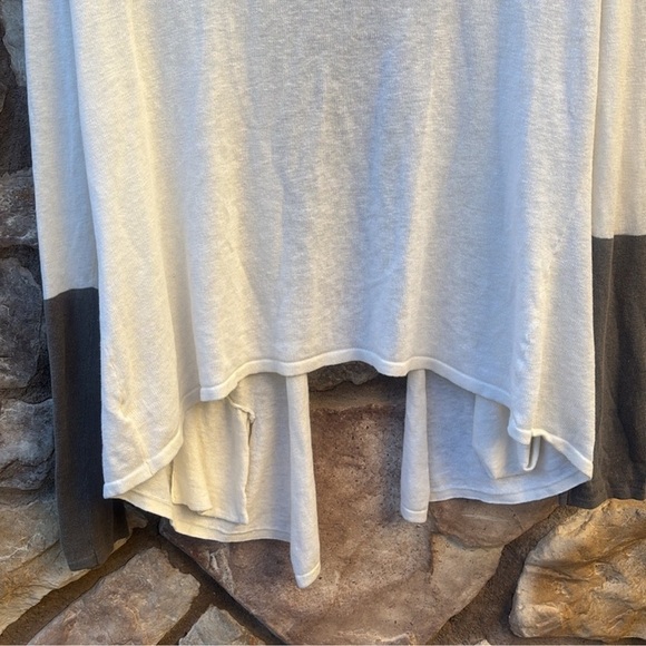 Toad & Co Linen Blend Postcard Cardigan Long Sleeve Size XL White Grey - Picture 6 of 9